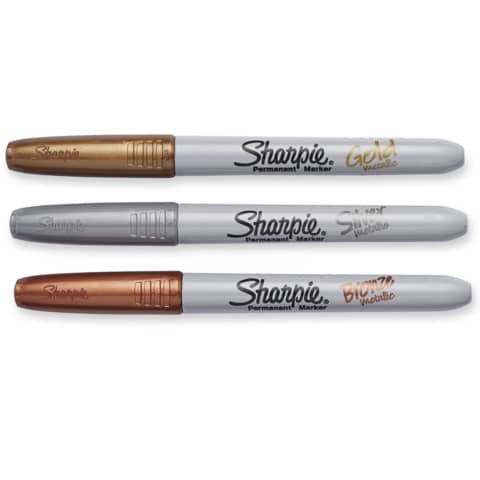 Marcatore permanente Sharpie Metallic F punta conica 3 mm argento 1891063